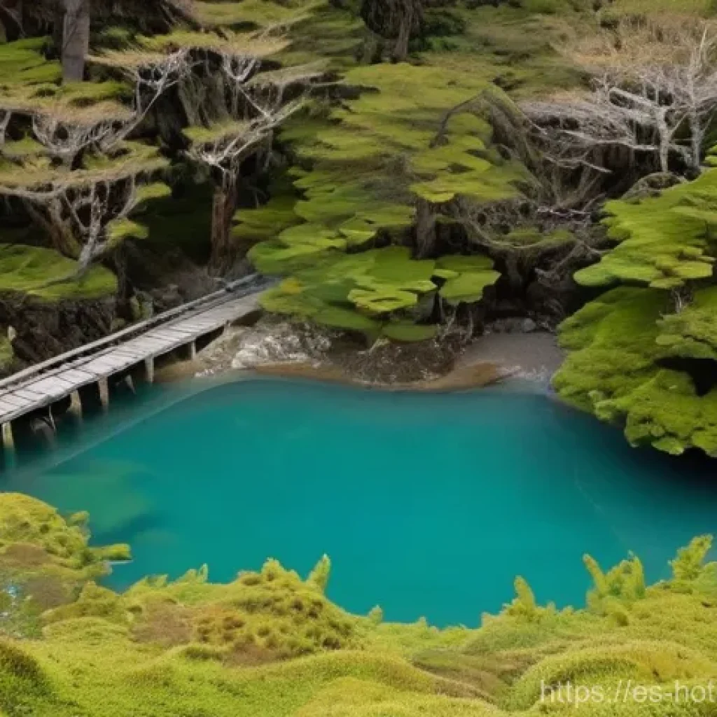 핫스프링 휴양지 - **Prompt 1: Serene Natural Thermal Springs in Patagonia**
    "A wide shot of a tranquil natural the...