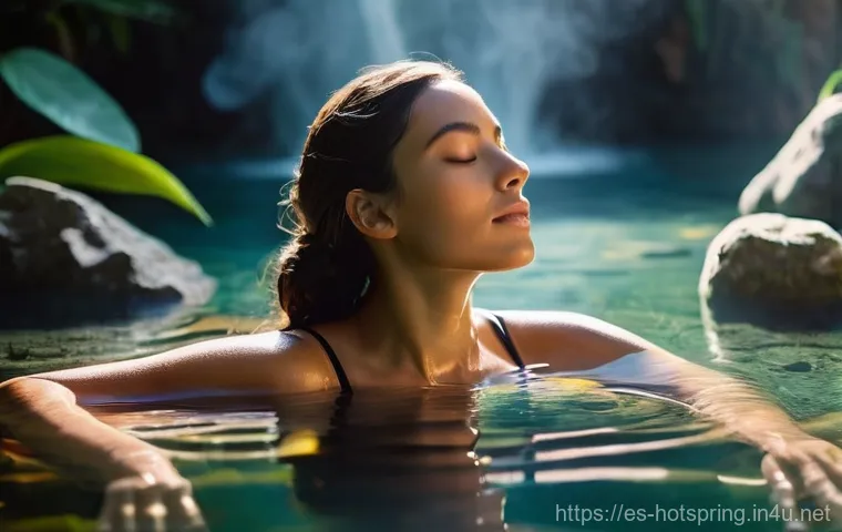 온천에서 편안한 휴식 방법 - **Spa Preparation & Digital Detox:** A serene individual, dressed in comfortable, modest loungewear,...