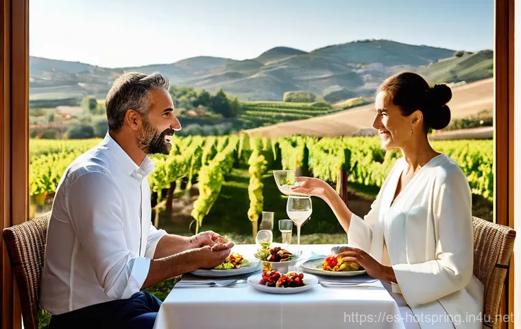 온천에서 즐길 수 있는 음식 - **Culinary Revolution: Local Spanish Ingredients and Chef's Artistry**
    A professional chef, dres...